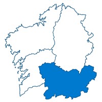 Mapa da circunscrición de Ourense